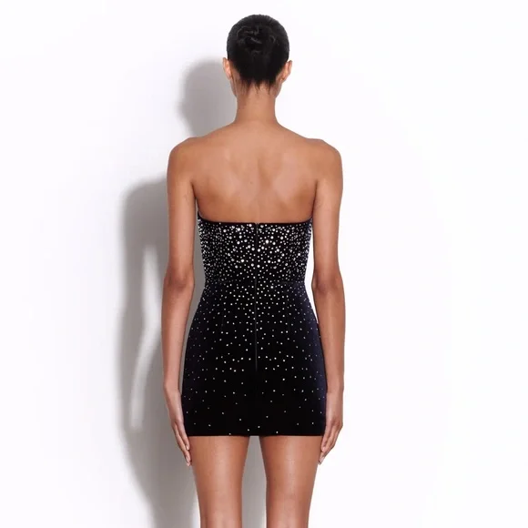 Alex Perry Crystal Velvet Mini Dress / FINAL SALE - Picture 2 of 11